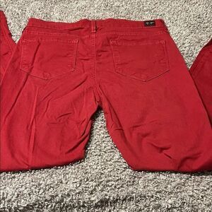 Angry Rabbit Women's Vibrant Red Jeans. Size 30